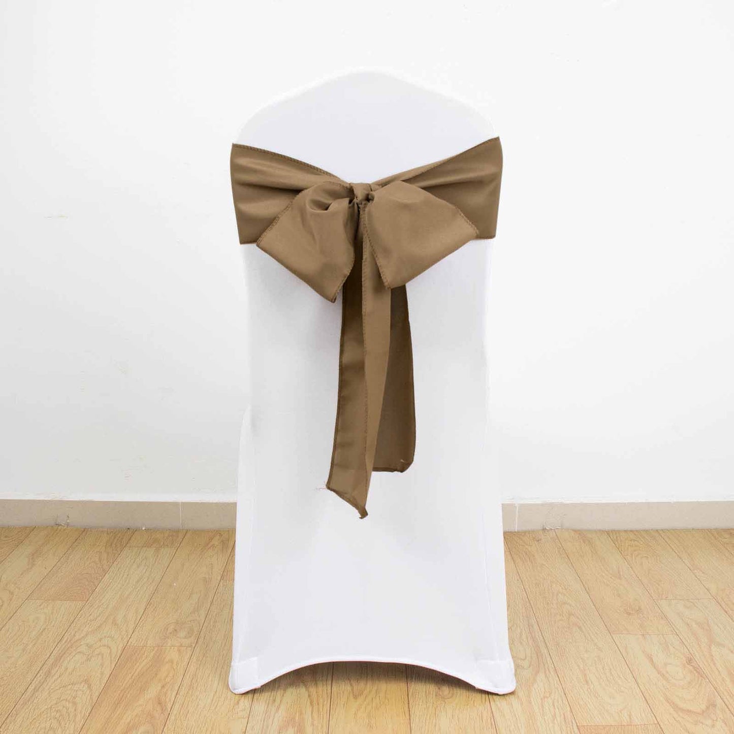5 Pack Polyester Chair Sashes Taupe 6"x108"