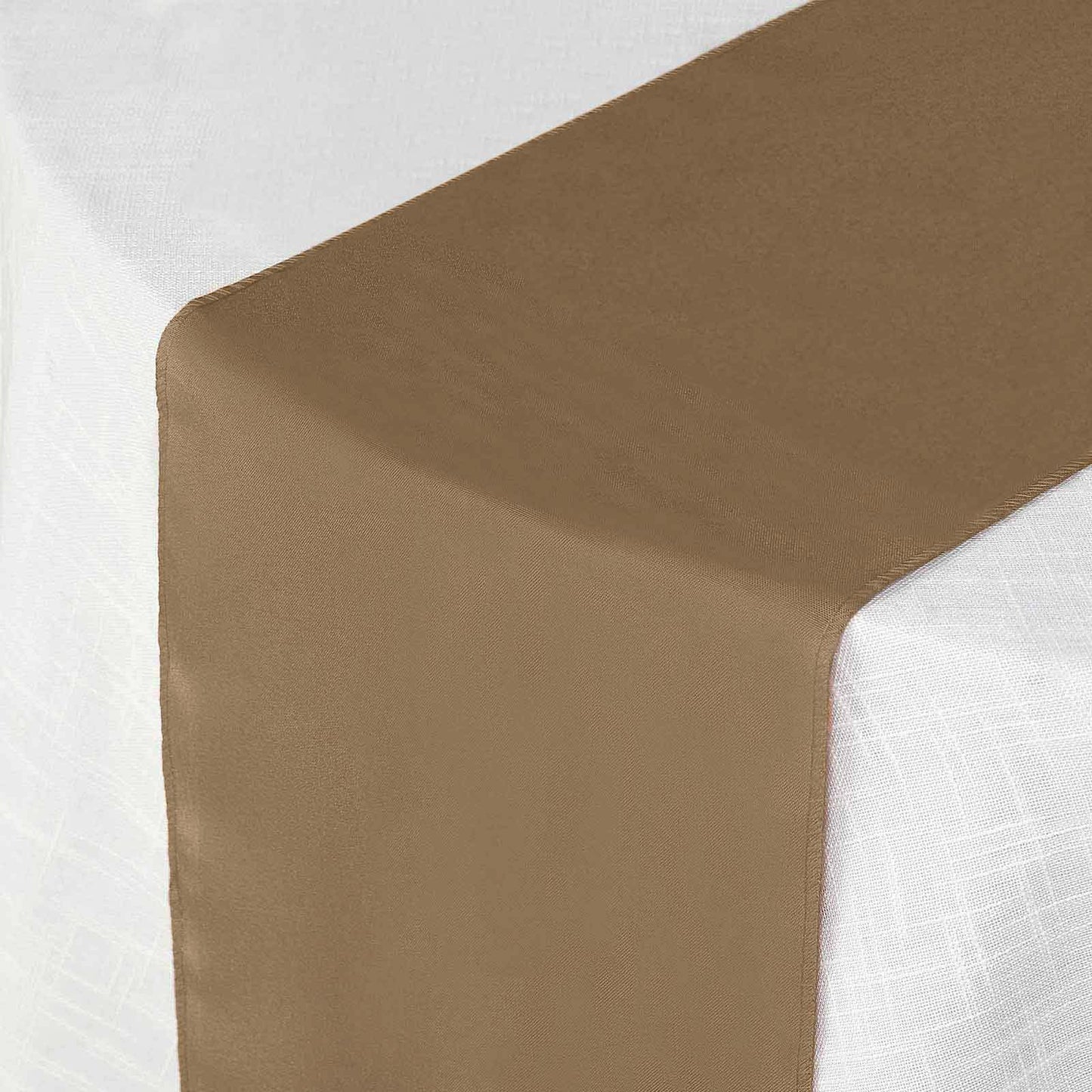 Polyester 12"x108" Table Runner Taupe - Durable & Wrinkle-Resistant Table Decor