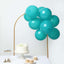 25 Pack 12" Matte Pastel Peacock Teal Helium Air Latex Party Balloons