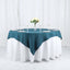 Polyester 70"x70" Table Overlay Square Tablecloth Peacock Teal - Wrinkle-Resistant & Durable Table Cover