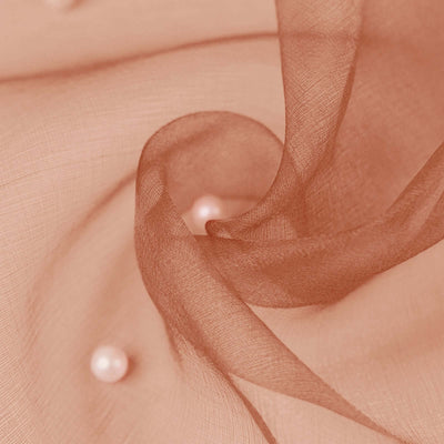 12"x10yd Terracotta (Rust) Sheer Chiffon Fabric Bolt, DIY Voile Drapery Fabric