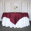 Taffeta 90"x90" Table Overlay Square Tablecloth Burgundy - Accordion Crinkle Table Cover