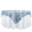 Taffeta 72"x72" Table Overlay Square Tablecloth Dusty Blue - 3D Leaf Petal Table Cover