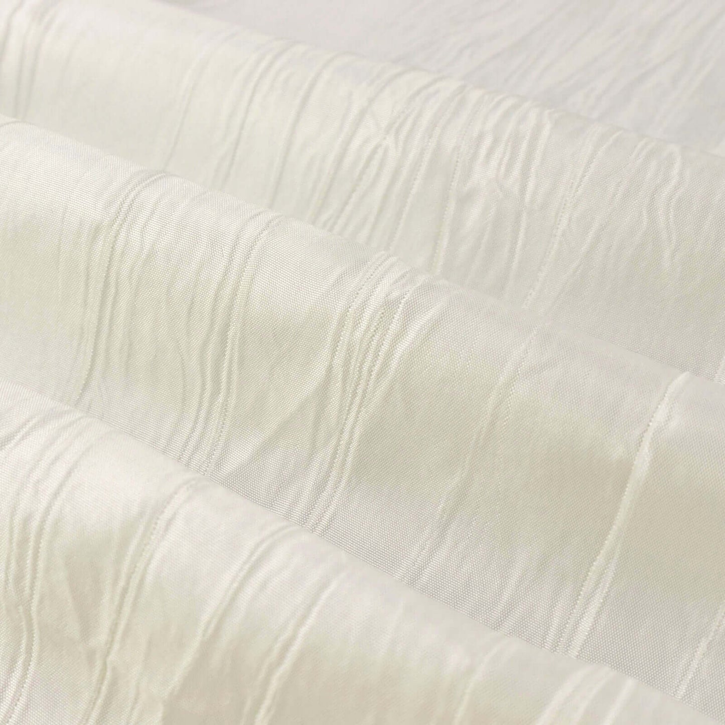 54"x10 Yards Ivory Accordion Crinkle Taffeta Fabric Bolt