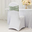 5 Pack Crushed Velvet Chair Bands Sage Green Wide Ruffle Style - Textured Chair Sashes for Stunning Event Decor - 8"x15"