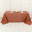 Taffeta 90"x132" Rectangle Tablecloth Terracotta (Rust) - Seamless Accordion Crinkle Table Cover