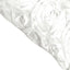8ftx8ft White Satin Rosette Event Curtain Drapes, Backdrop Event Panel