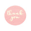 500Pcs 1" Thank You Gold Foil Text On Pink Stickers Roll DÃ©cor, Labels and Seals For DIY Envelope - Round