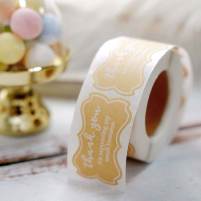 500Pcs 1.5" Thank You for Supporting My Small Business Stickers Roll, Labels for DIY Envelope Seals