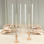 2-Pack Clear Glass Candelabra Shades Open End Hurricane Design - Stylish Table Centerpiece 20"