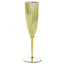 6-Pack Plastic Champagne Flutes in Metallic Gold - Classy Disposable Champagne Glasses for Toasting & Cocktail Parties 5oz