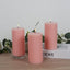 6-Pack Unscented Dripless Pillar Candles â€“ 3"x6" Blush Paraffin Wax with Smokeless Cotton Wicks, Clean & Long-Lasting 60-Hour Burn