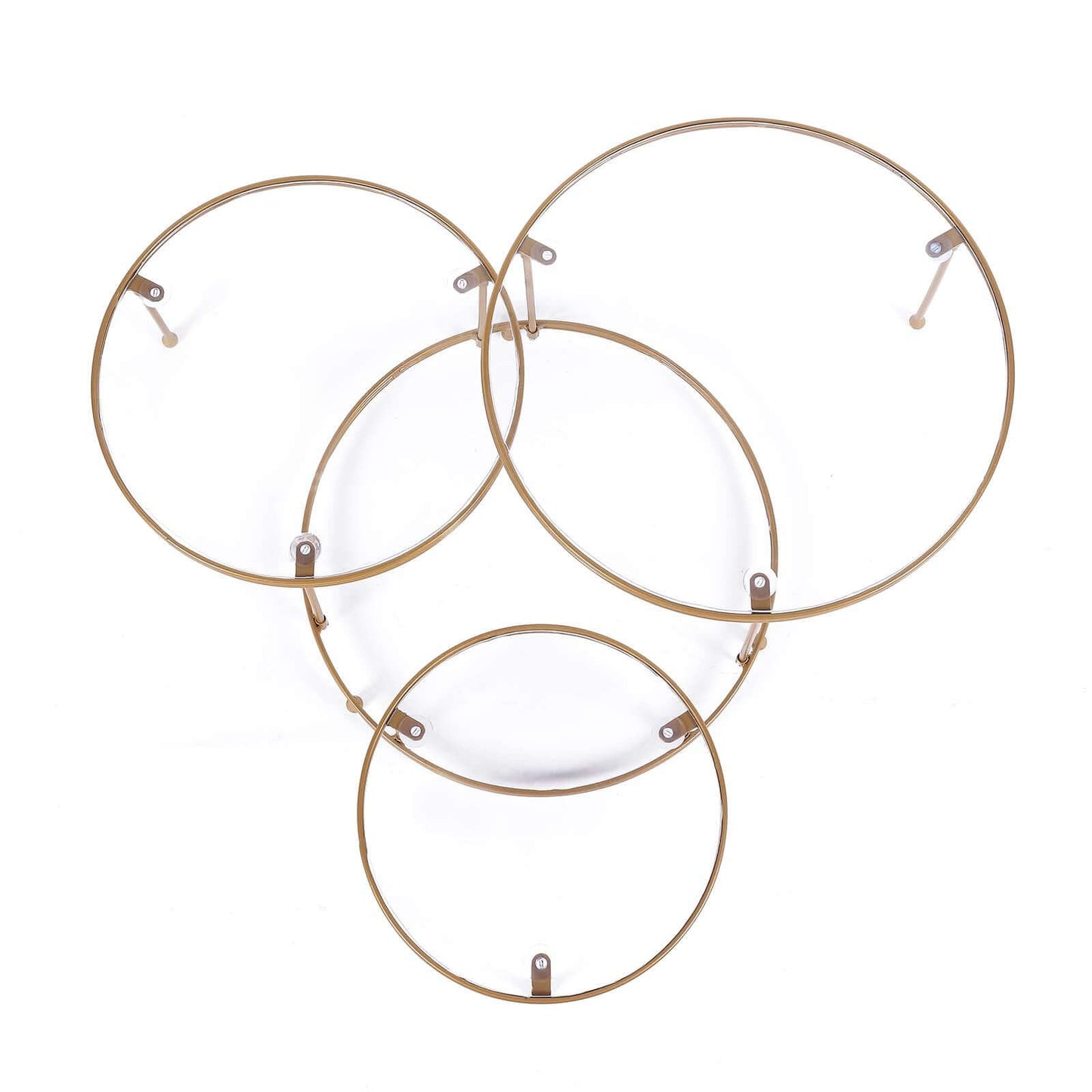 3-Tier Metal Cupcake Stand with Clear Round Acrylic Plates Gold - Dessert Cake Display Holder 23"