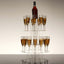 3-Tier Round Champagne Glass Holder Tower Clear Acrylic + 1 Bottle for Professional & Home Use 21"