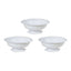 3-Pack Plastic Footed Compote Bowl Flower Vases Roman Style White - Round Decorative Pedestal Table Centerpieces 10"