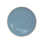 10-Pack Economy Round Plastic Charger Plates 13" in Dusty Blue with Gold Beaded Rim, Stylish Dinner Party Serving Plates