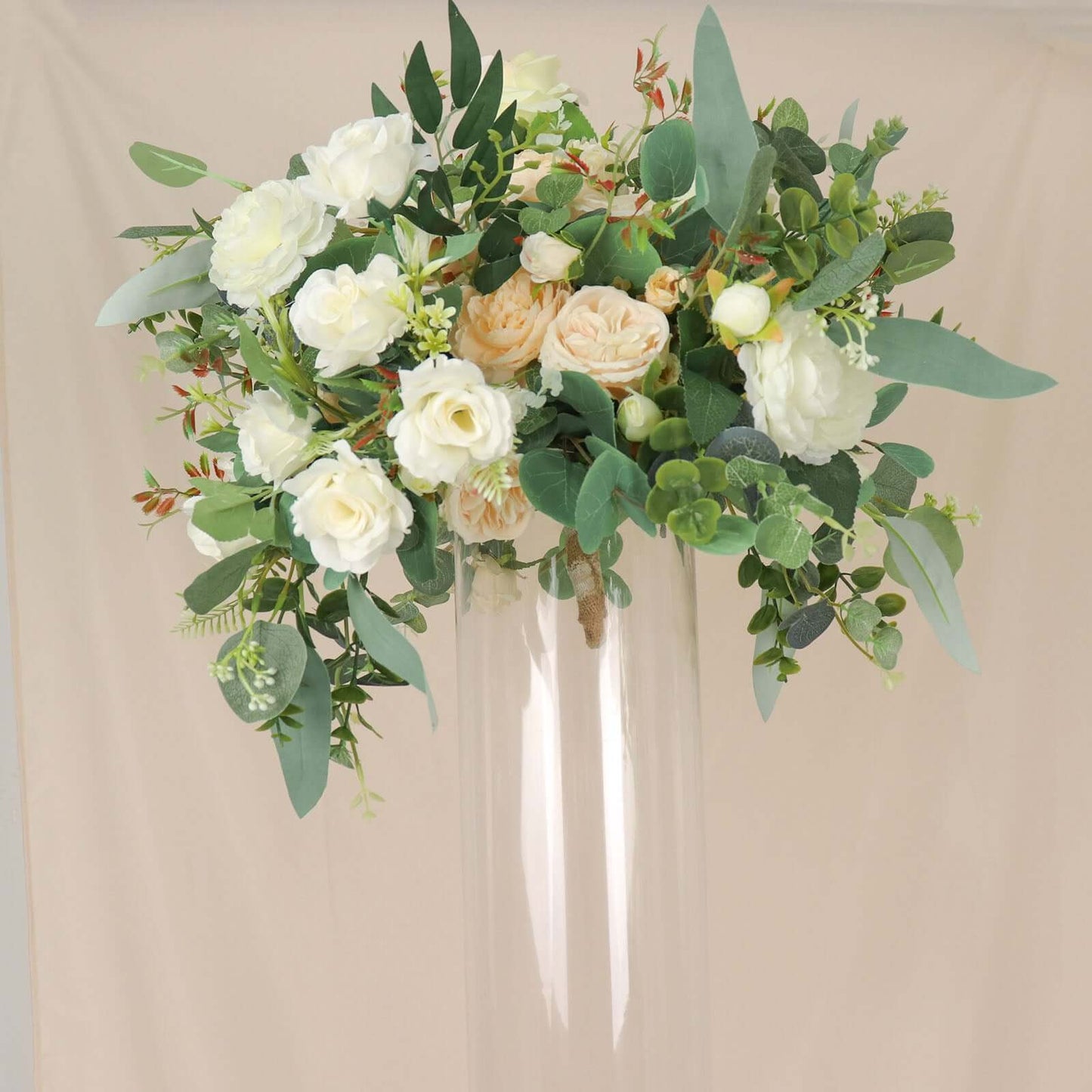 2-Pack Glass Flower Vases Cylinder Design Heavy Duty Clear - Stylish Centerpieces for Weddings 40"