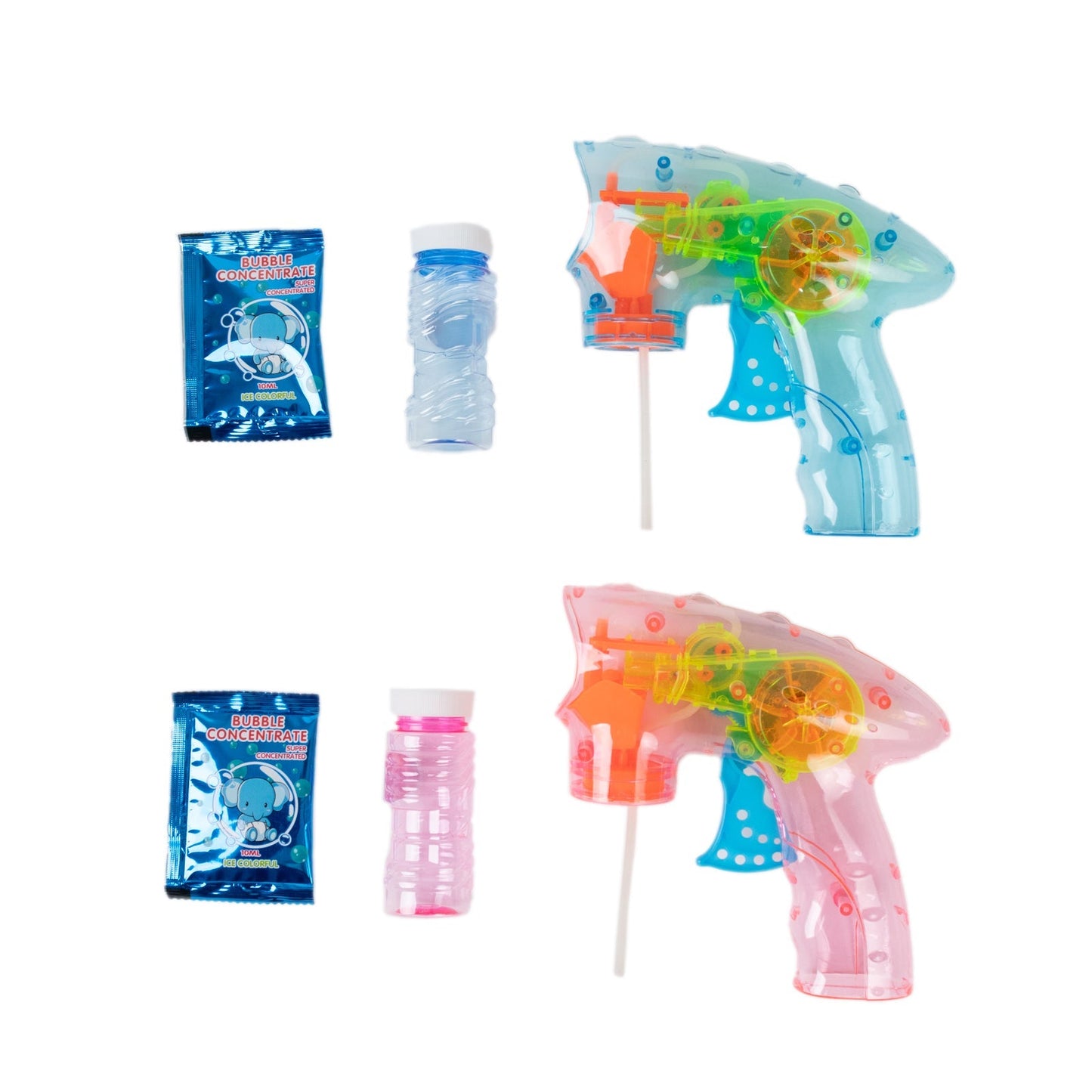 6-Pack LED Bubble Guns Party Favor Bubbles with Solution & Refillable Bottles â€“ Fun Favors for Weddings, Kids Parties, No Batteries Required