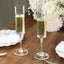 6-Pack Plastic Wine Mimosa Goblets Clear Cylindrical Shape - Reusable Champagne Flute Glasses 9.5" Tall 6oz