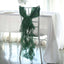 Chiffon Chair Sash with Curly Design Hunter Emerald Green - Stylish Chair Decorations