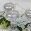 12 Pack 3" Silver Floating Candles, Unscented Dripless Wax Discs for Centerpieces