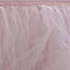 Tulle 17ft Table Skirt Blush - 4 Layer Pleated Tutu Table Cover - Linen Luxes