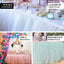 Tulle 17ft Table Skirt Pink/Rose Quartz - 4 Layer Pleated Tutu Table Cover - Linen Luxes