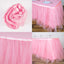 Tulle 21ft Table Skirt Pink/Rose Quartz - 4 Layer Pleated Tutu Table Cover - Linen Luxes