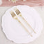 24-Pack Plastic Forks with Gold Glitter - Disposable Silverware Cutlery for Events
