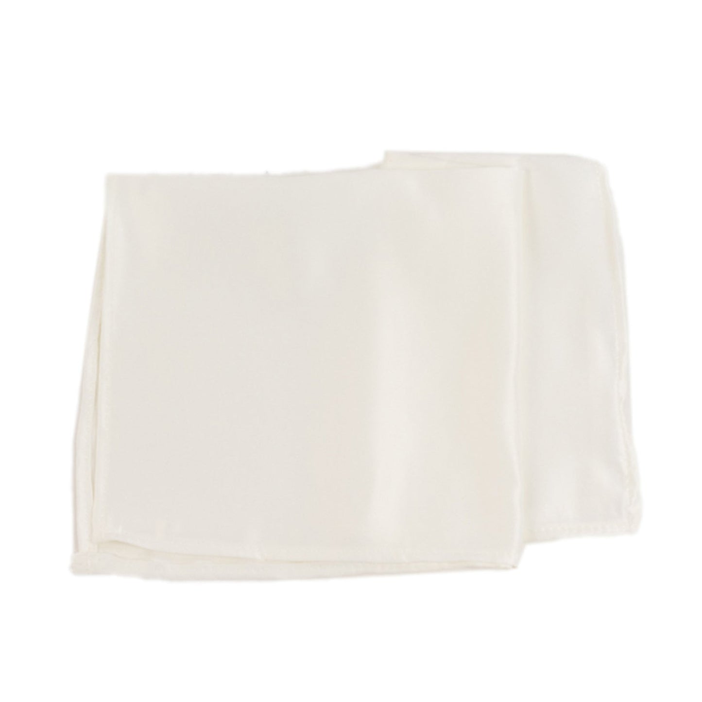 5 Pack Lamour Satin 20"x20" Napkins Ivory - Soft Matte Finish Dinner Napkins