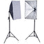 1200W White Umbrella Continuous Lighting Photo Video Studio Kit With Soft Box Reflectors and Muslin Chromakey Backgrounds