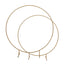 5ft Gold Metal Round Wedding Arch Arbor, Balloon Circle, Flower Frame Backdrop Stand