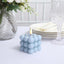2-Pack LED Flameless Cube Candles Flickering Warm White Dusty Blue - Battery Operated Bubble Design 2"