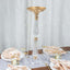 Acrylic Crystal Pillar Candle Stand Gold/Clear - Table Centerpiece and Wedding Flower Bowl Pedestal 24"