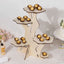 5-Tier Wooden Cake Stand Natural Tree Tower Design with Laser Cut Details - Rustic Cupcake Dessert Display 19" Tall