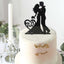 Acrylic Cake Toppers Black Silhouette Design Mr and Mrs - Wedding Cake Decoration Set 7"
