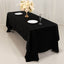 Lamour Satin 60"x126" Rectangle Tablecloth Black - Soft & Silk-Like Table Cover for Upscale Dining