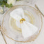10-Pack Plastic 9" Round Dinner Plates White with Gold Swirl Rim - Disposable Party Plates