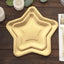 25-Pack Paper Star Shaped Dessert Plates in Matte Gold - Eco-friendly Disposable 300GSM Salad Appetizer Plates for Festive Occasions 7"