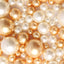 200Pcs Assorted Pearl Beads Vase Fillers in Off White and Gold - Lustrous DIY Craft Bead Set