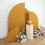 Set of 4 Matte Gold Spandex Half Moon Chiara Backdrop Stand Covers, Custom Fitted Wedding Arch Covers - 2.5ft,5ft,6ft,7ft