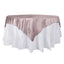 Velvet 72"x72" Table Overlay Square Tablecloth Mauve - Premium Soft Finish Table Topper - Linen Luxes