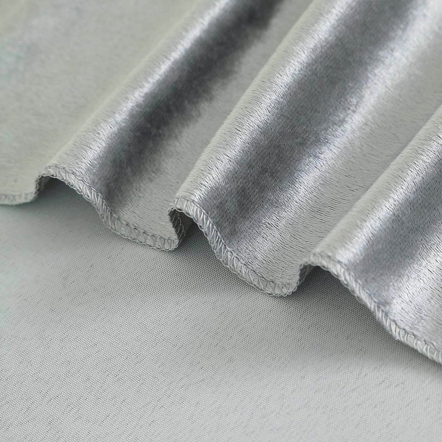 Velvet 72"x72" Table Overlay Square Tablecloth Silver - Premium Soft Finish for Sophisticated Celebrations - Linen Luxes