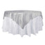 Velvet 72"x72" Table Overlay Square Tablecloth Silver - Premium Soft Finish for Sophisticated Celebrations - Linen Luxes