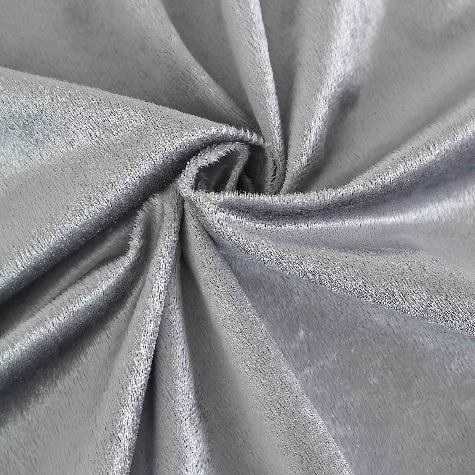 Velvet 72"x72" Table Overlay Square Tablecloth Silver - Premium Soft Finish for Sophisticated Celebrations - Linen Luxes