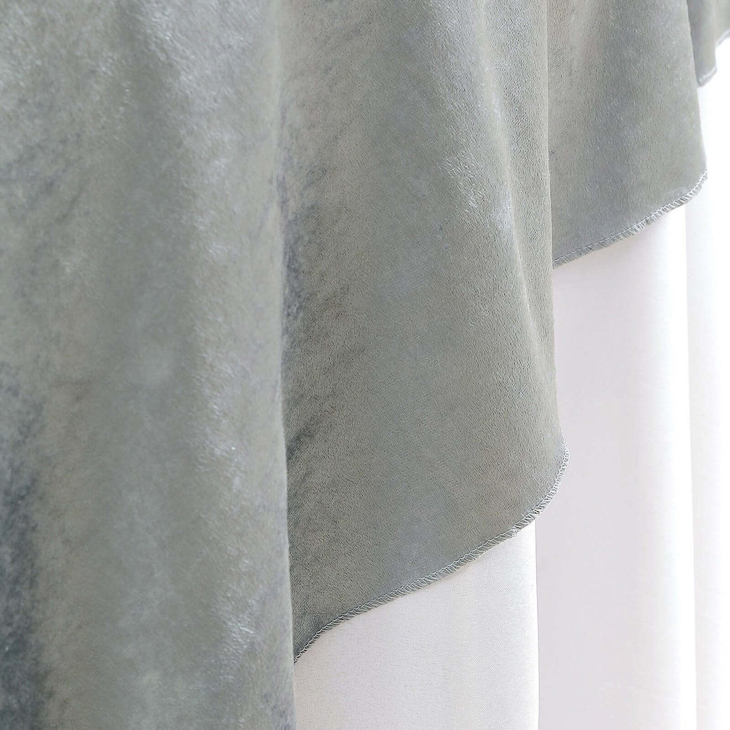 Velvet 72"x72" Table Overlay Square Tablecloth Silver - Premium Soft Finish for Sophisticated Celebrations - Linen Luxes
