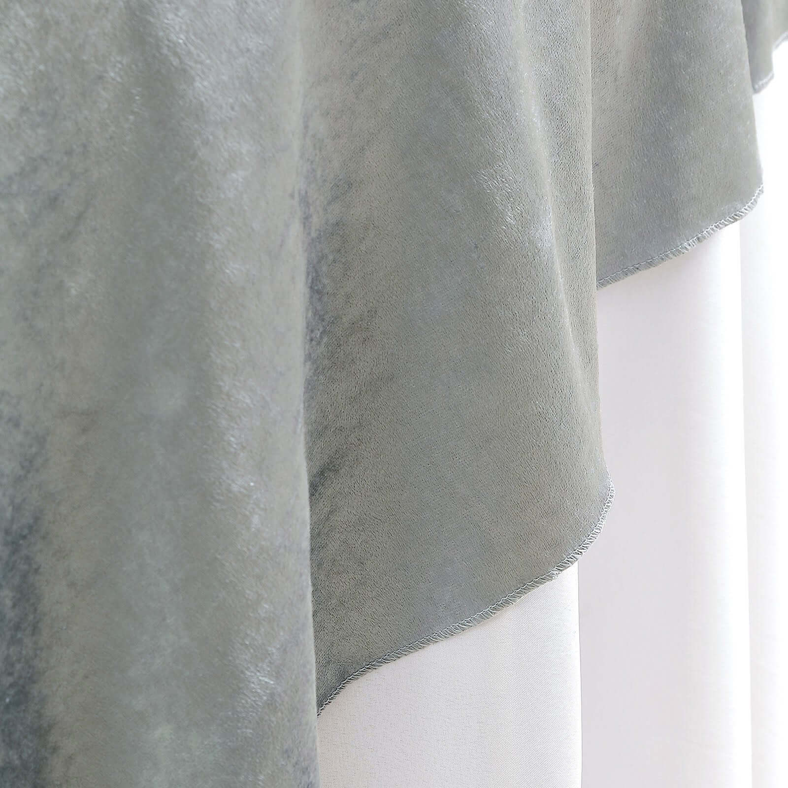 Velvet 72"x72" Table Overlay Square Tablecloth Silver - Premium Soft Finish for Sophisticated Celebrations - Linen Luxes