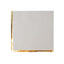50-Pack Paper Beverage Napkins with Gold Foil Edge Gray - Disposable 2 Ply Cocktail Napkins for Events 6.5"x6.5"