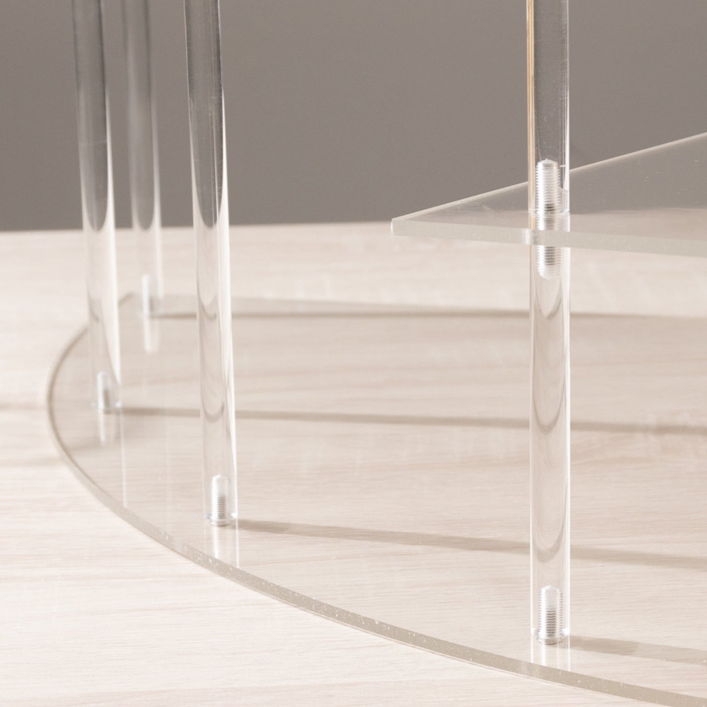 4-Tier Acrylic Cupcake Display Stand Clear Spiral Stairway Design for Dessert Perfume Retail Jewelry & Collectibles 17"