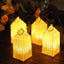 6-Pack Acrylic LED Lanterns Hanging Warm White Design - Decorative Dimmable Battery Operated Centerpiece 3.5"